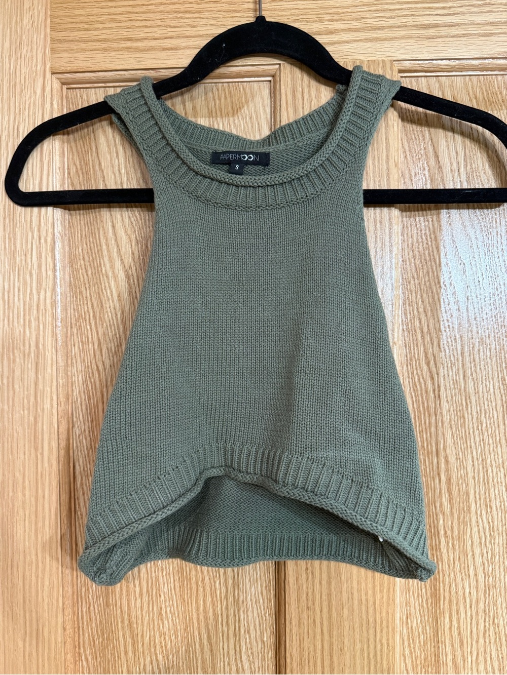 Papermoon Olive Knit Tank Top